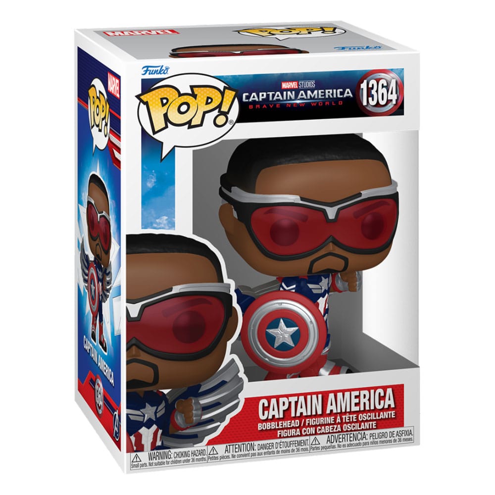 Captain America Brave New World POP! Movies Figur Captain America 9 cm