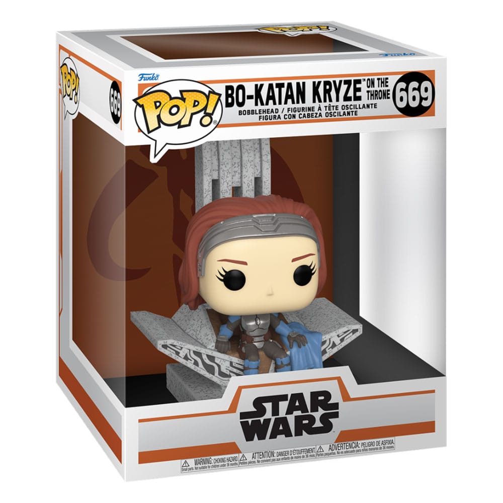 Star Wars: The Mandalorian POP! Deluxe Vinyl Figur Bo Katan med Tron 9 cm Funko
