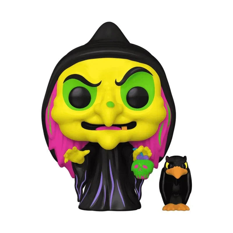 Snow White POP! Figur med Förklädd Ond Drottning och Korp (Svart Ljus) Funko