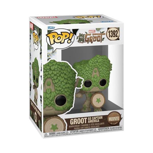 We Are Groot POP! Movies Vinyl Figur - Captain America 9 cm Funko
