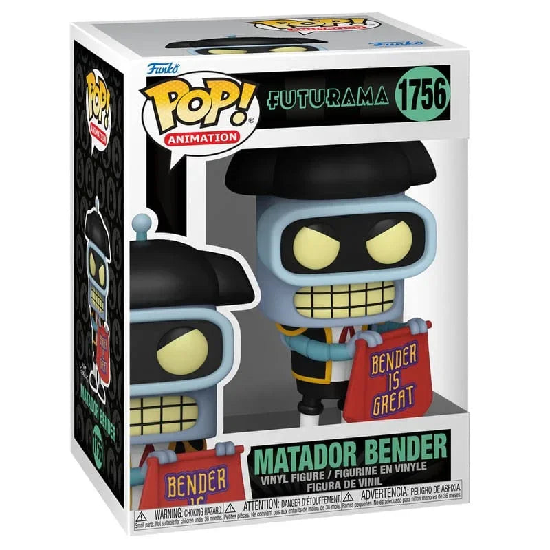Futurama Pop! Animation Vinylfigur Bender (Matador) 9 cm Funko