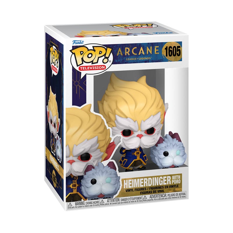 Arcane League of Legends POP! Vinyl Figur Heimerdinger med Poro 9 cm Funko