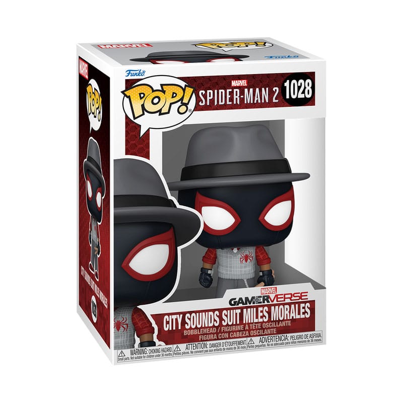 Spiderman 2 POP! Vinylfigur med City Sounds - Miles Morales 9 cm Funko