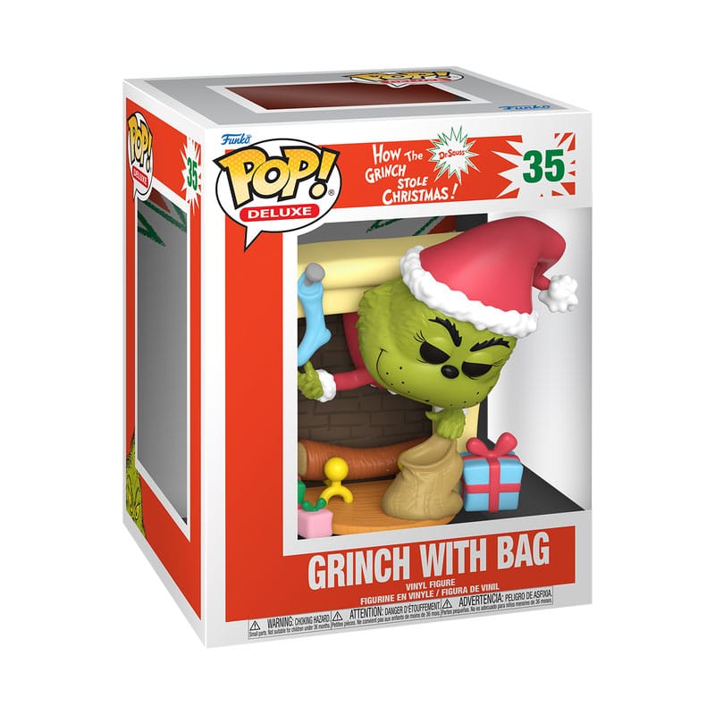 Grinch POP! Deluxe Figur Grinch med Väska 9 cm Funko