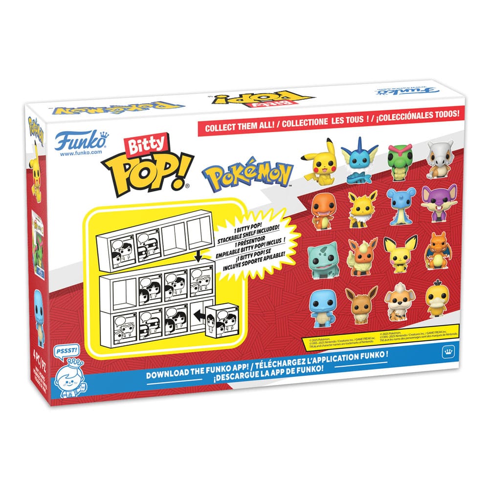 Pokémon Bitty POP! Figur 4-Pack Series 2 - 2 cm Mini Figurer Funko