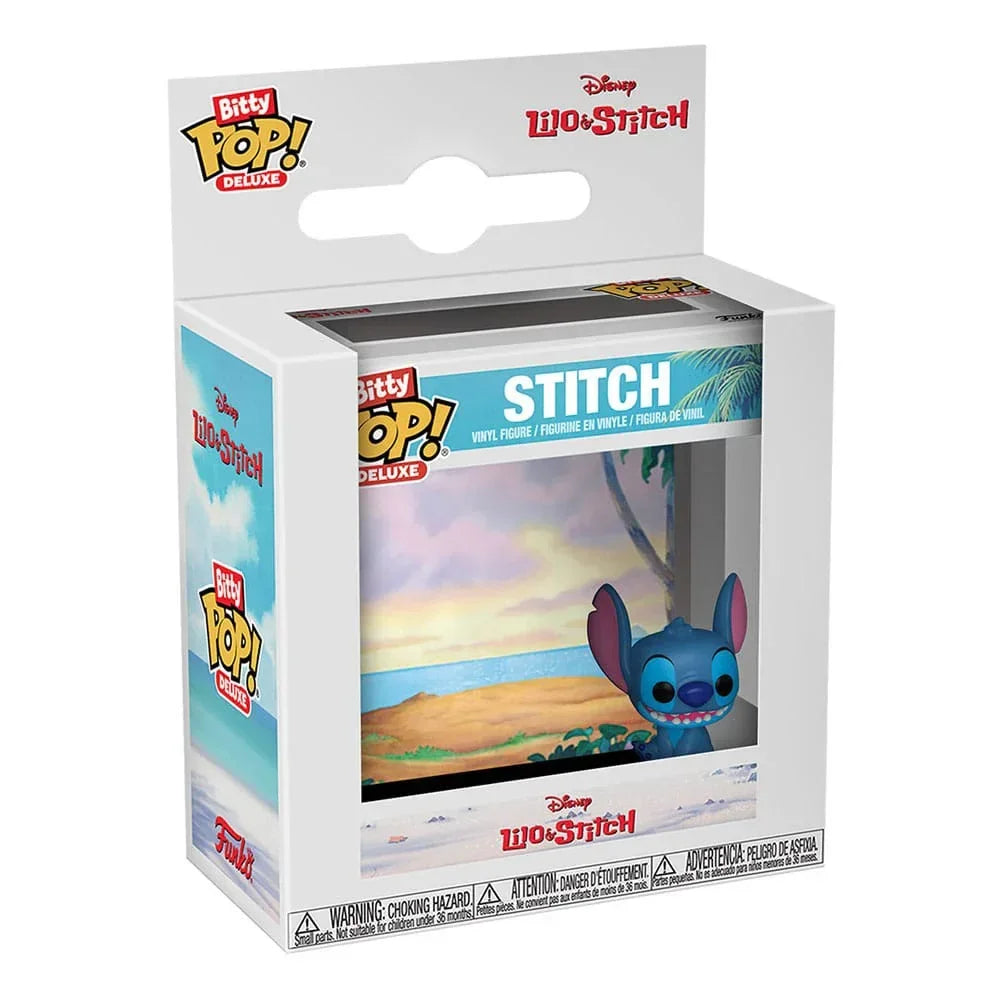 Disney Bitty POP! Deluxe Figur Stitch (Strand) Display (12) 2,5 cm Funko