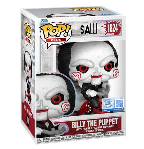 Saw POP! Plus Figur Billy på Tricycle Exclusive Edition 9 cm Funko