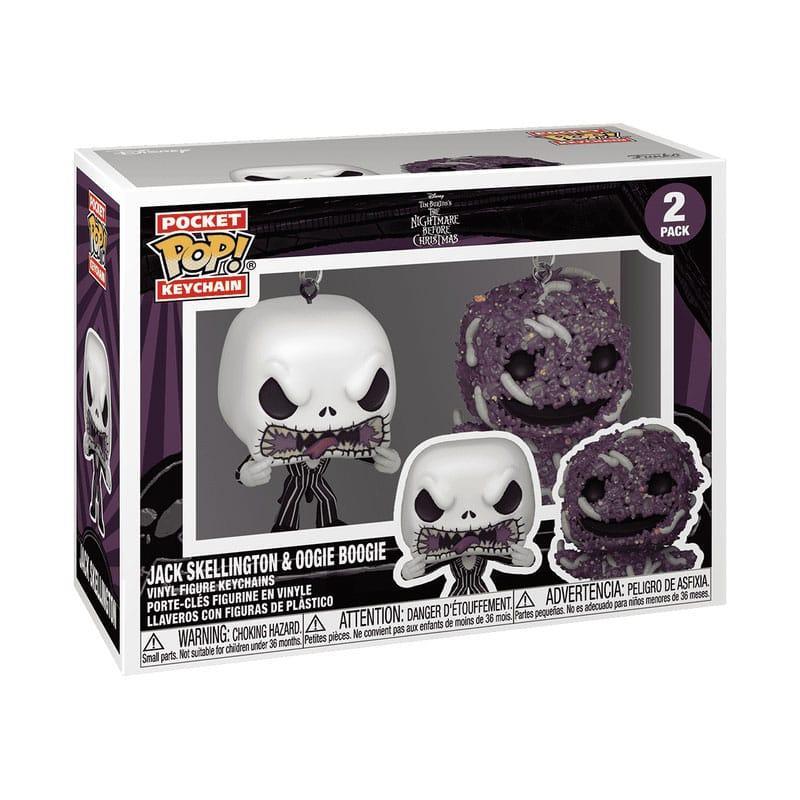 Nightmare Before Christmas POP! Vinyl Nyckelring 2-Pack Jack & Oogie 4 cm Funko