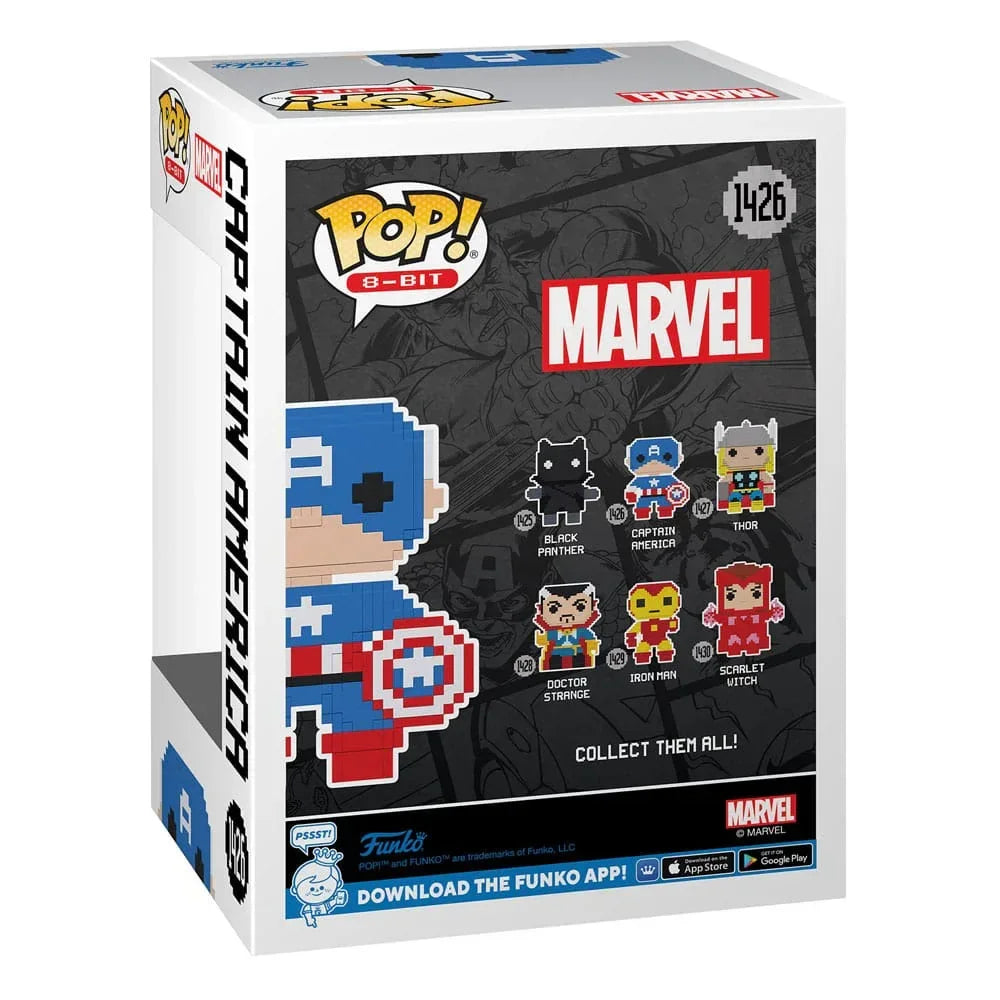 Marvel POP! 8-Bit Vinyl Figur Captain America 9 cm Funko