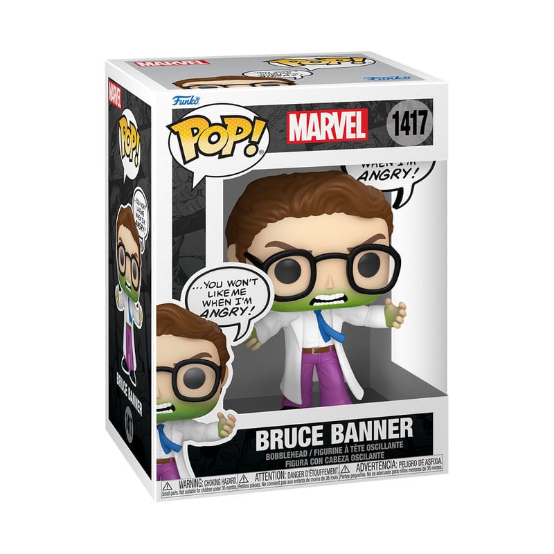 Marvel Comics POP! Vinylfigur Bruce Banner (Don't Make me Angry) 9 cm Funko
