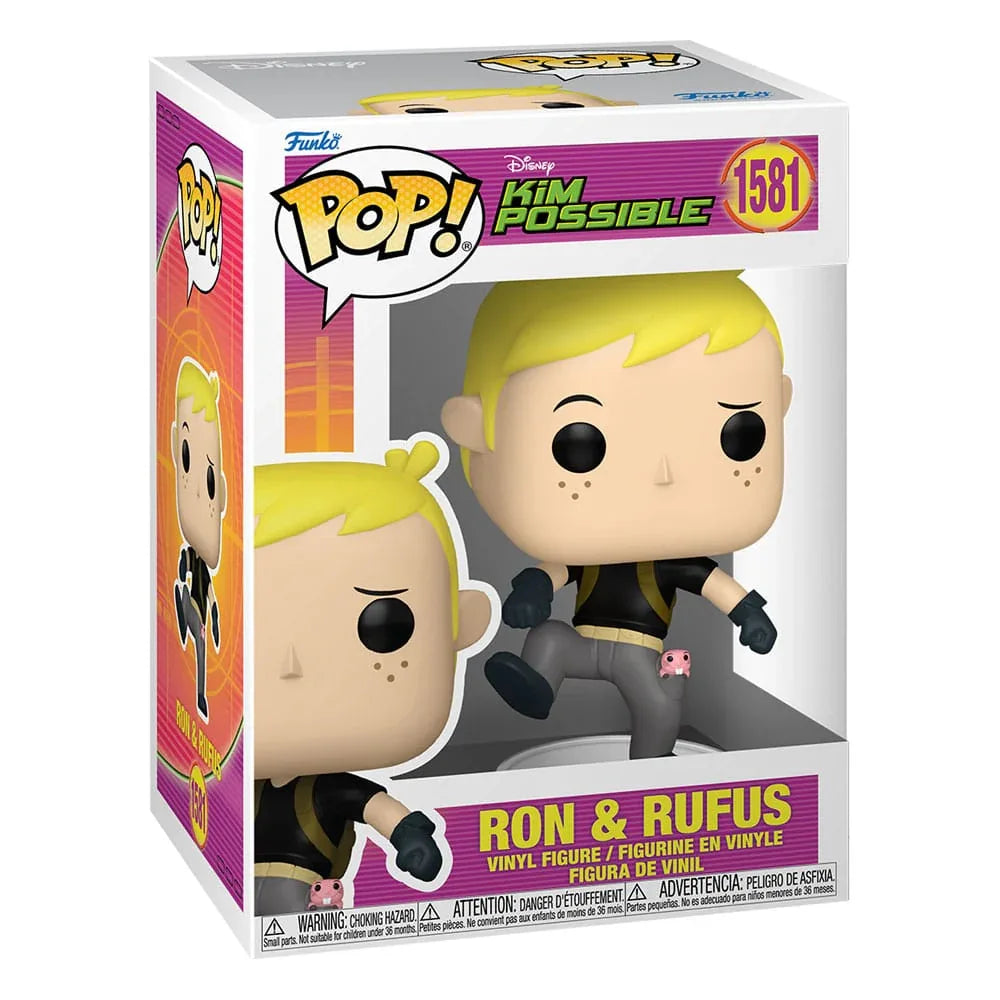 Kim Possible POP! Vinyl Figur Ron med Rufus 9 cm Funko
