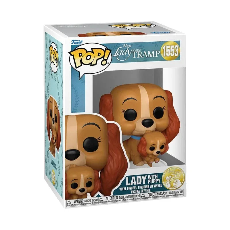 Lady and the Tramp POP! Disney Vinyl Figure Lady med valp 9 cm Funko