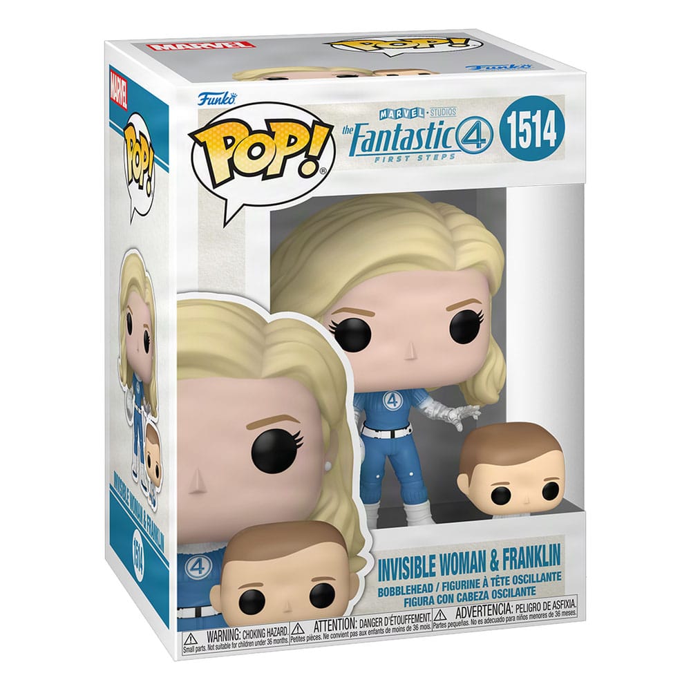 The Fantastic Four: Första Steg POP! & Buddy Marvel Figur - Osynliga Kvinnan & Franklin 9 cm Funko
