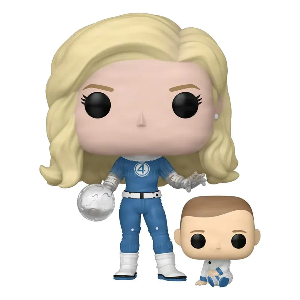The Fantastic Four: First Step POP! & Buddy Marvel Figure - Invisible Woman & Franklin 9 cm