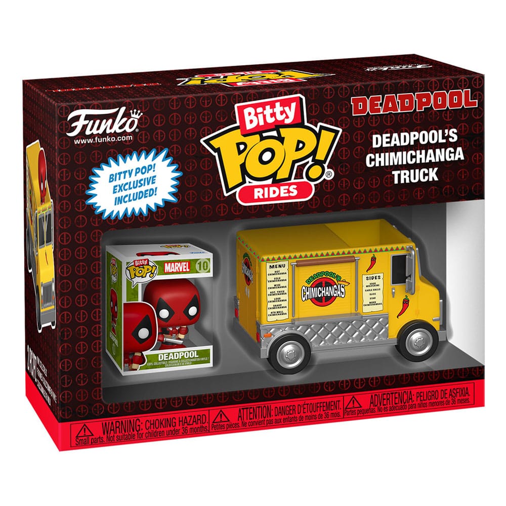Marvel POP! Rides Vinyl Figur Deadpool med Chimichanga Truck 2,5 cm Funko