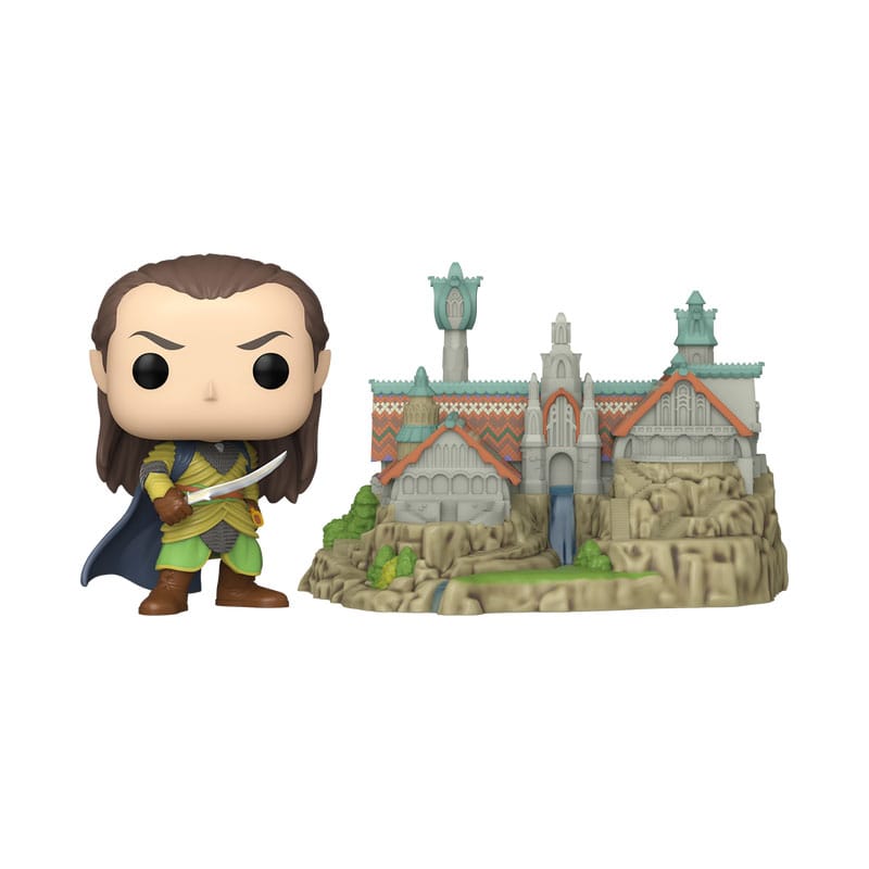 The Lord of the Rings POP! Town Figur Elrond & Rivendell 9 cm Funko