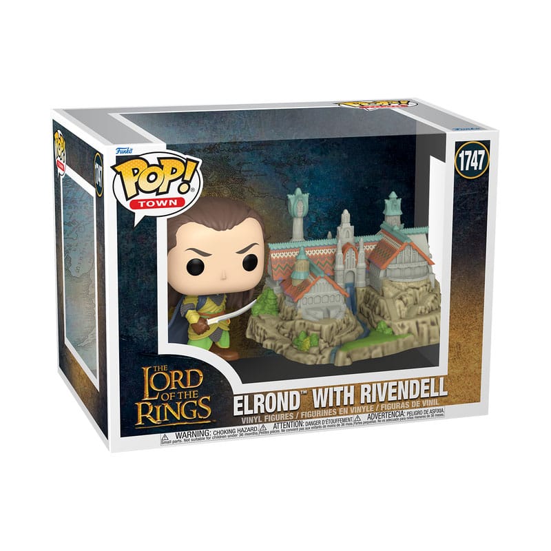 The Lord of the Rings POP! Town Figur Elrond & Rivendell 9 cm Funko