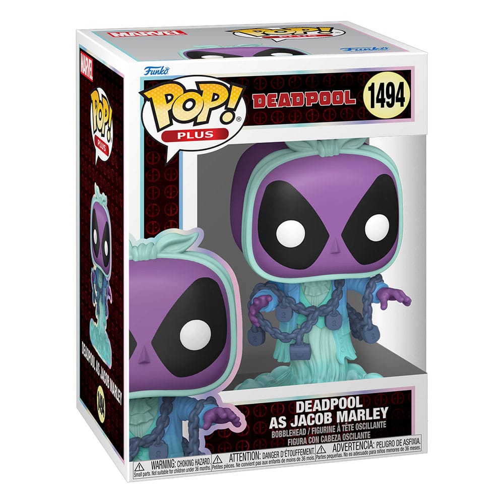 Marvel POP! Plus Figur Deadpool som Jacob Marley 9 cm Funko