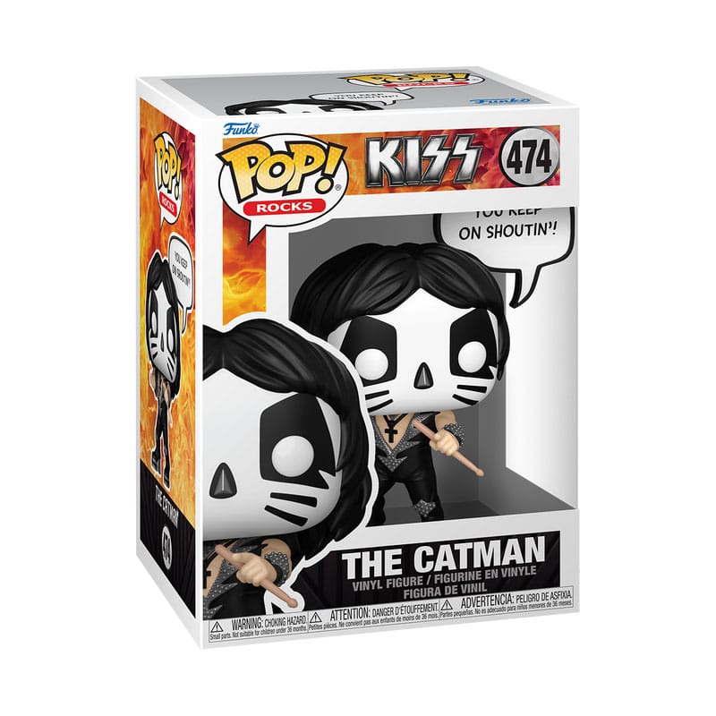 KISS POP! Sayings Figur The Catman (R&R All Night) 9 cm Funko