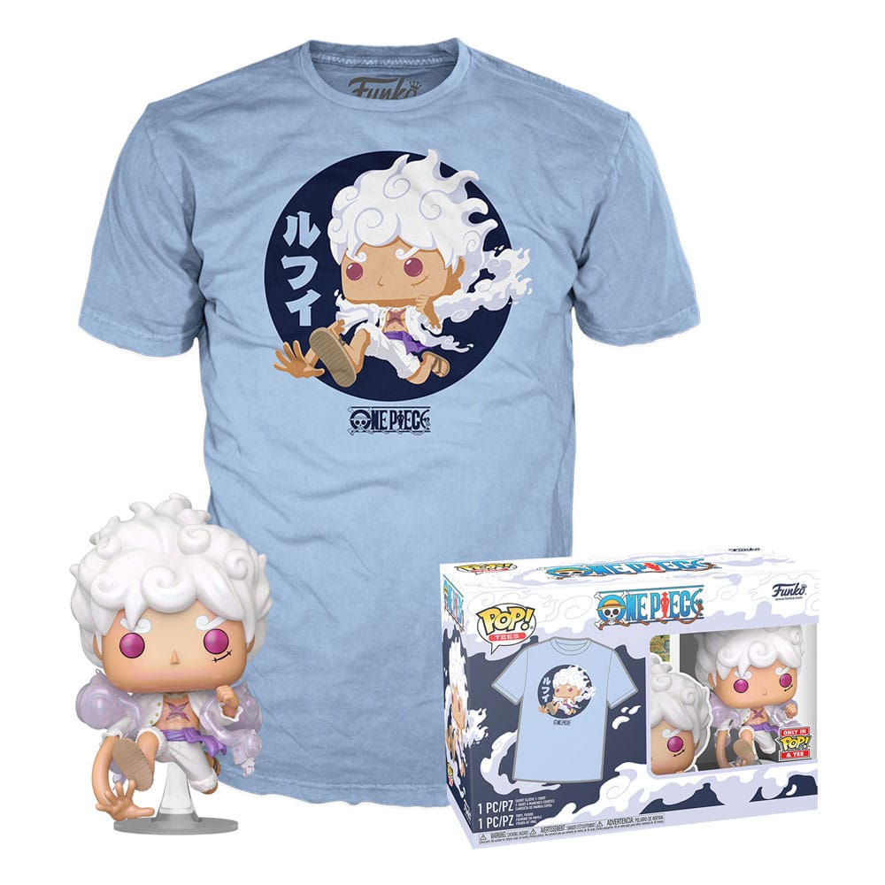 One Piece POP! & Tee Box Luffy Fifth Gear Size S Funko