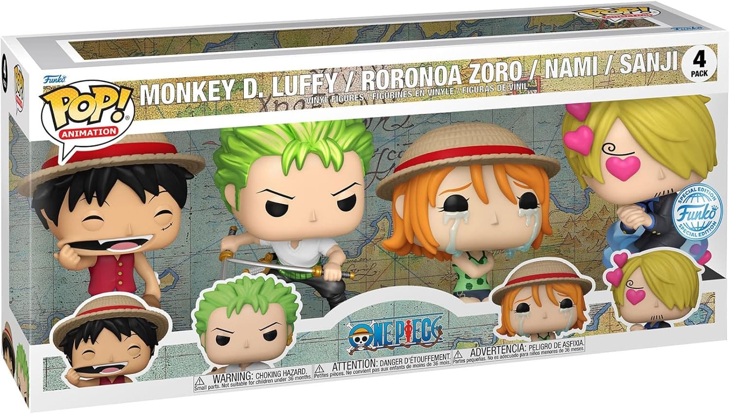 One Piece POP! Animation Figur 4-Pack Refresh 4PK (EMEA) 9 cm Funko