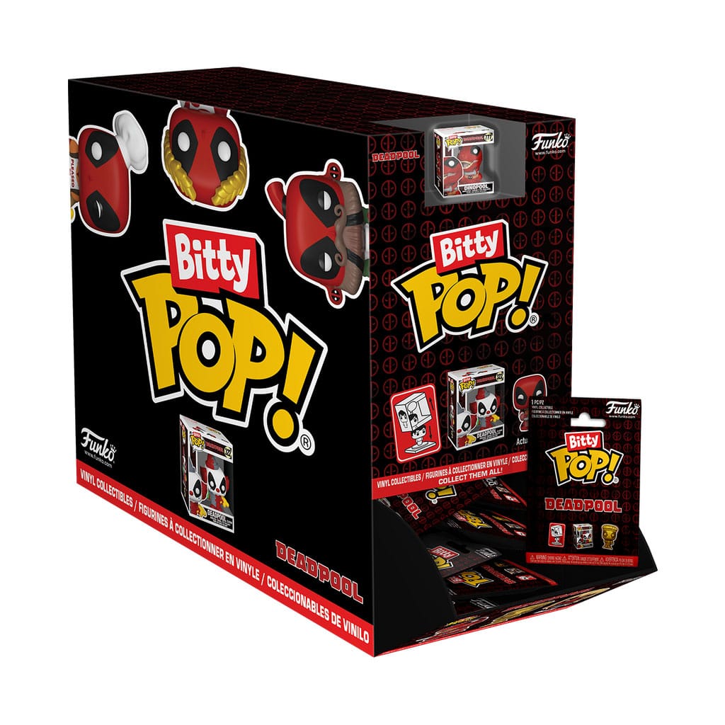 Deadpool Bitty POP! Vinyl Figur Display (32) PDQ 2,5 cm Funko