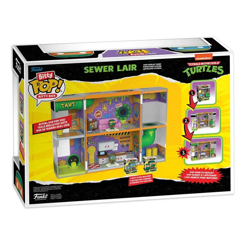 Teenage Mutant Ninja Turtles Bitty POP! Bitty Box Display med 2 Figurer Sewer Lair Funko