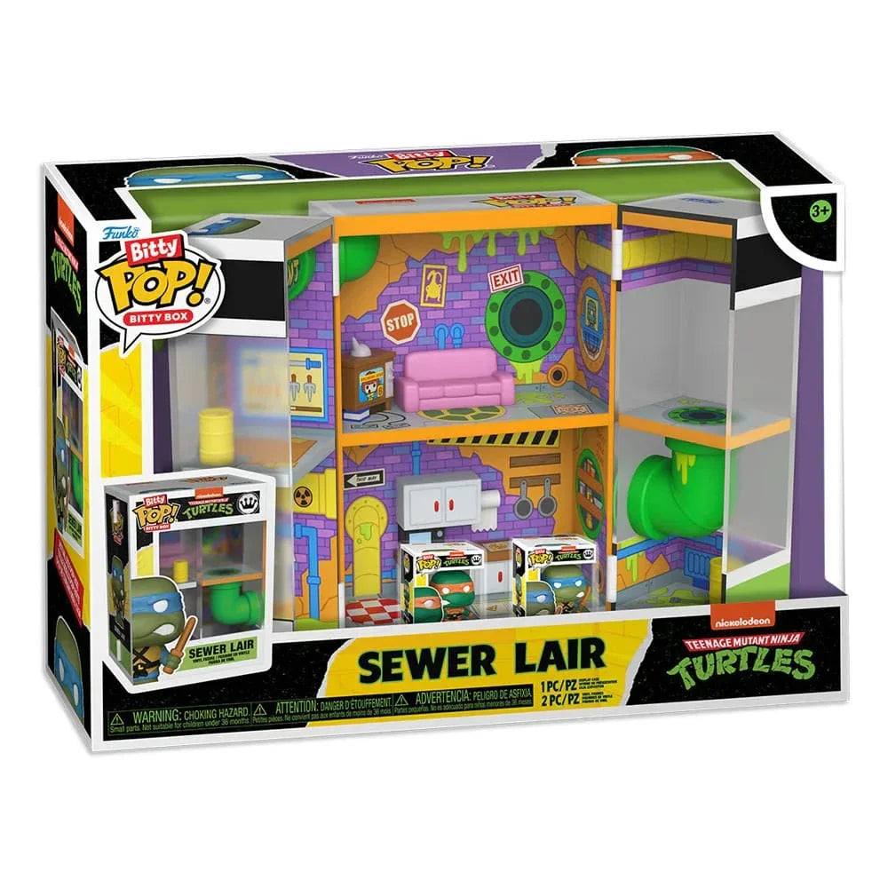 Teenage Mutant Ninja Turtles Bitty POP! Bitty Box Display med 2 Figurer Sewer Lair Funko