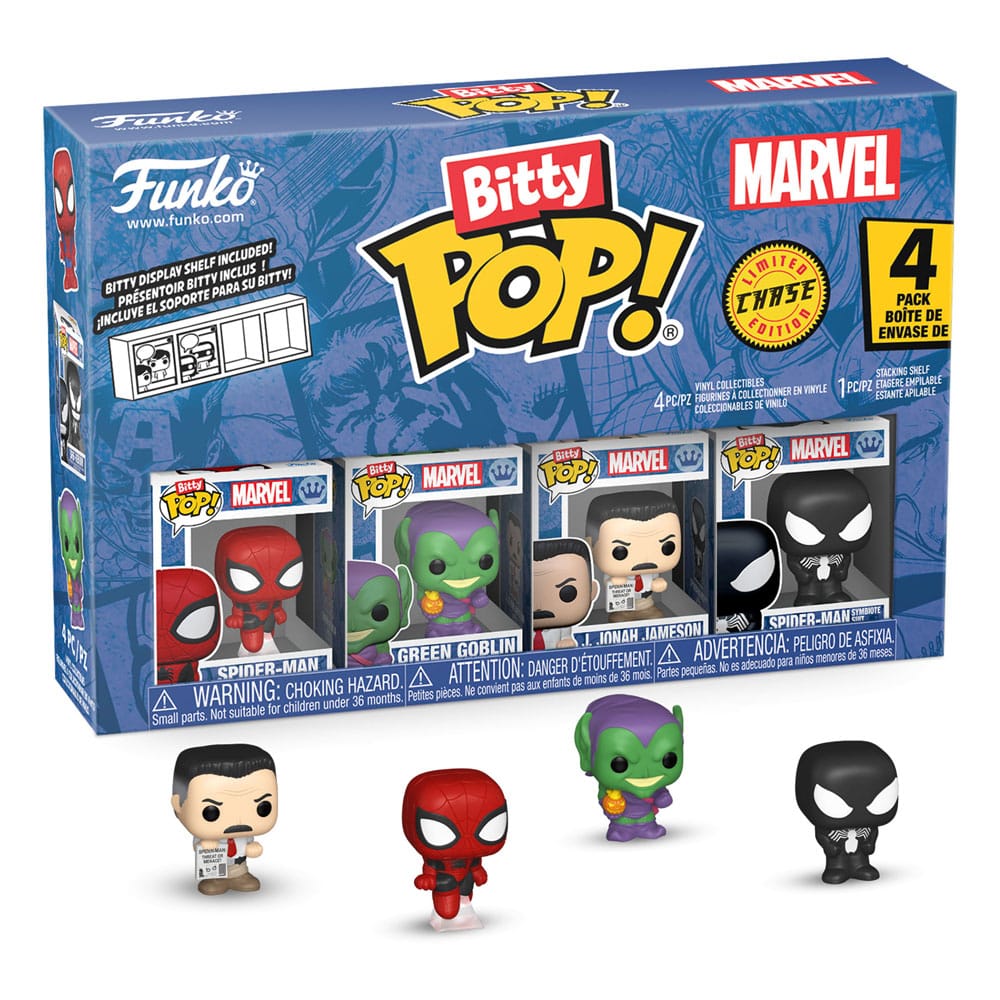 Spider-Man Bitty POP! Figur 4-Pack Series 1 - Mini Samling Funko