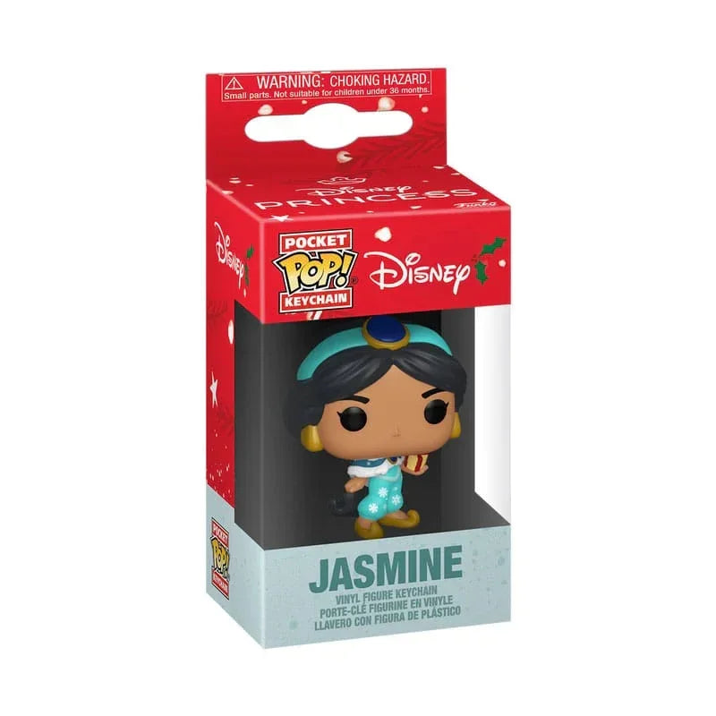 Disney Princess POP! Vinyl Nyckelrings 4 cm - Holiday Jasmine Display (12) Funko