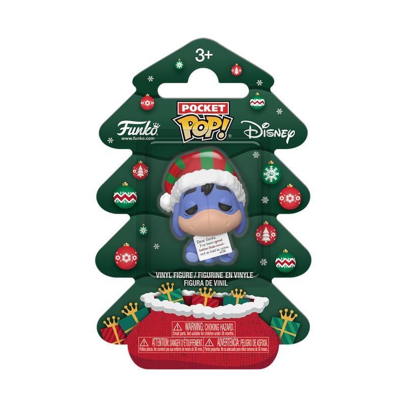 Winnie the Pooh Holiday 2025 Pocket POP! Vinyl Nyckelrings Eeyore Tree Holiday Box 4 cm Funko