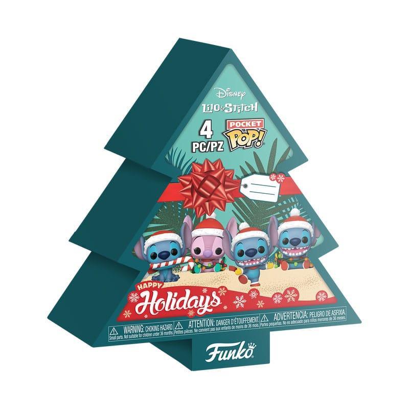 Lilo&Stitch Holiday 2025 Pocket POP! Vinyl Nyckelrings 4-Pack Tree Holiday Box 4 cm Funko