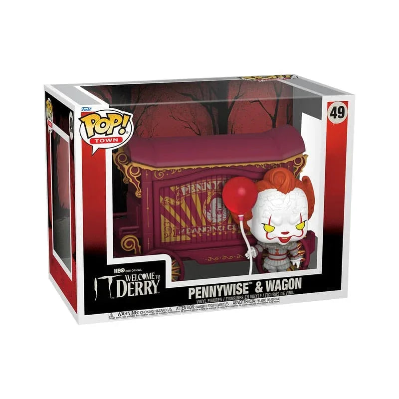 It-Welcome to Derry POP! Town Figur Pennywise & Wagon 9 cm Funko