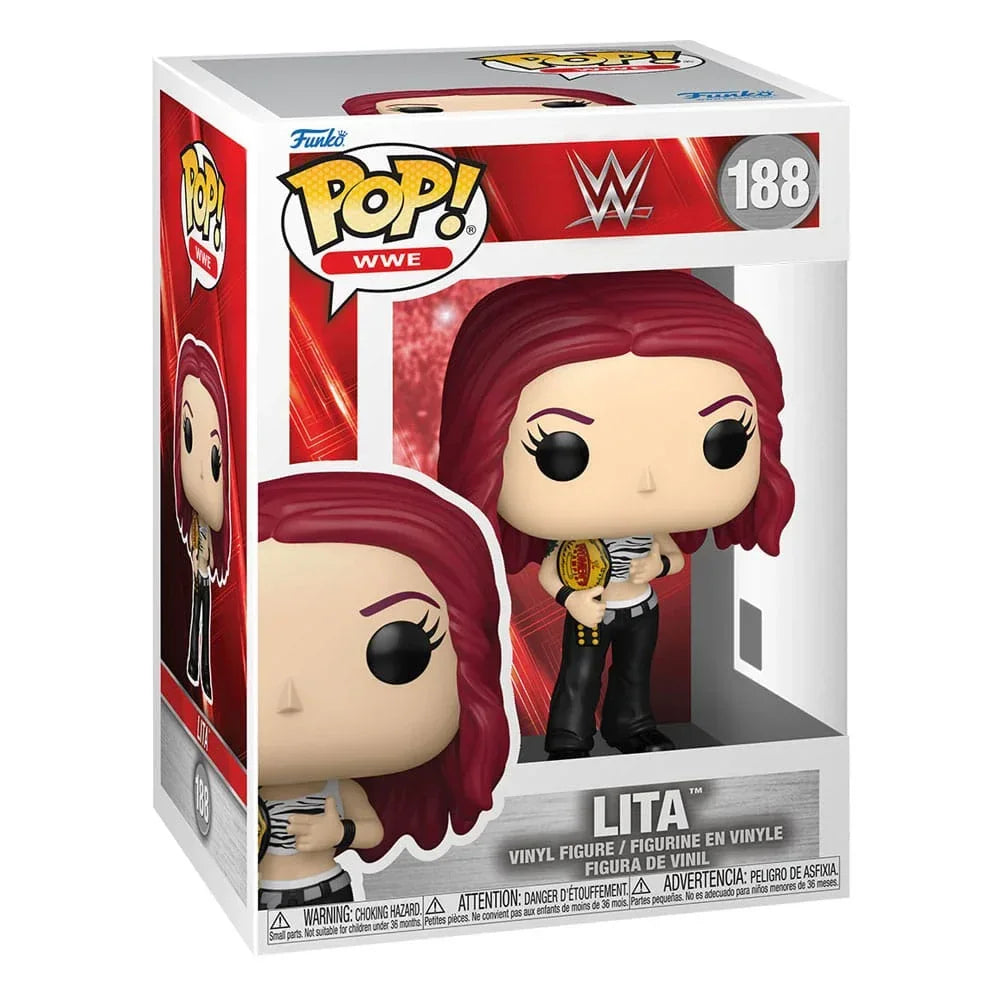 WWE POP! Figur Lita med Mästarbälte 9 cm Funko