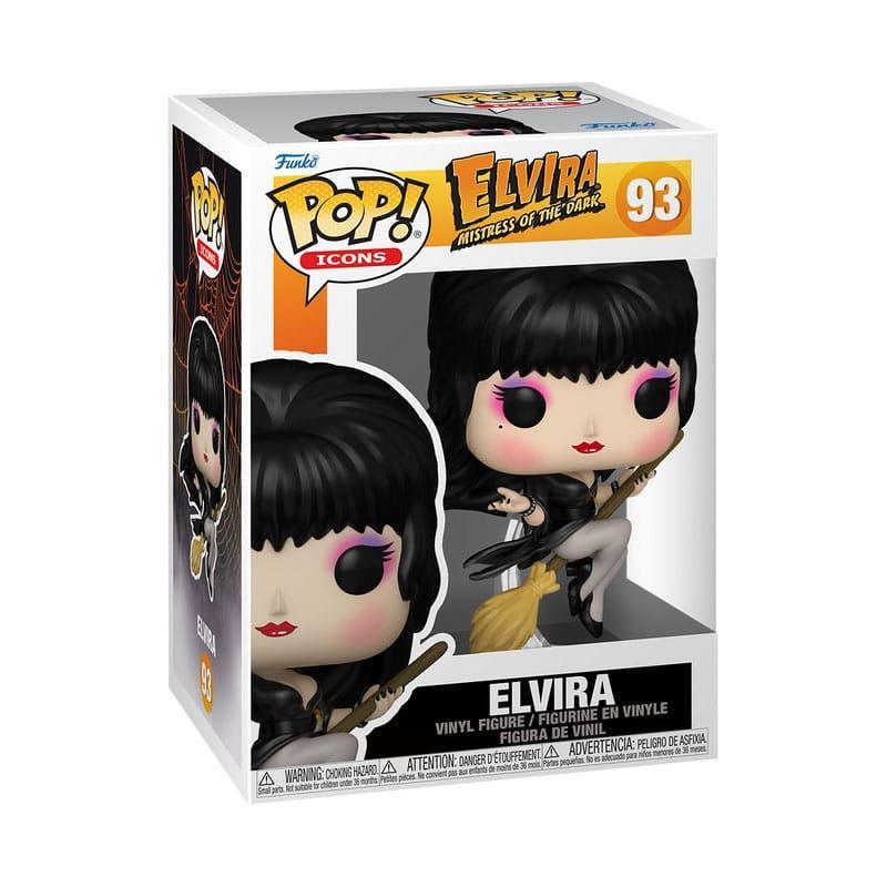 Elvira POP! Icons Figur - Elvira Broom 9 cm Funko