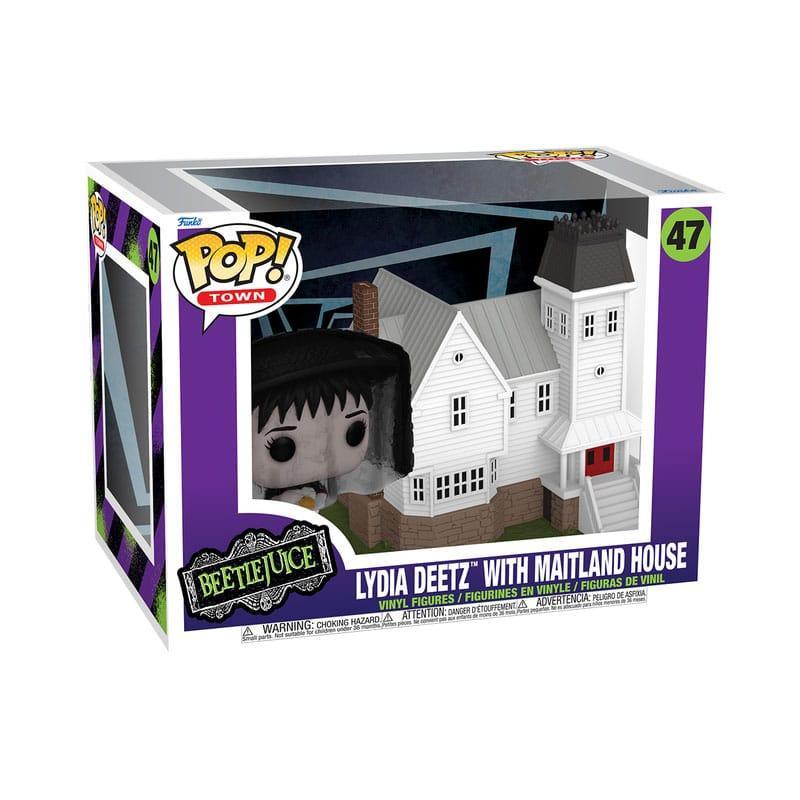 Beetlejuice POP! Town Figur Lydia Deetz med Maitland House Funko