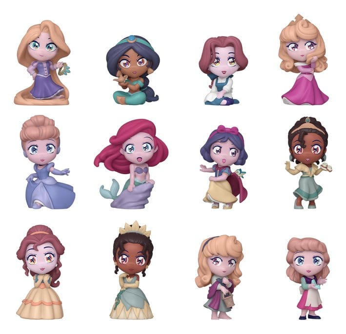 Disney Mystery Mini-figurer Prinsessa Manga - 5 cm Display (12 stycken)