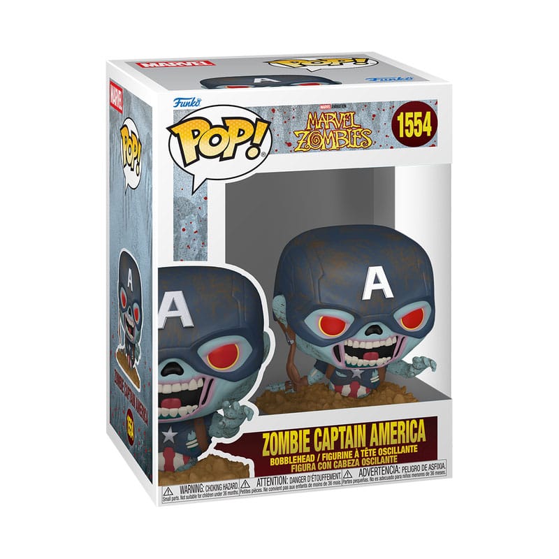 Marvel Zombies POP! Marvel Figur Captain America 9 cm Funko