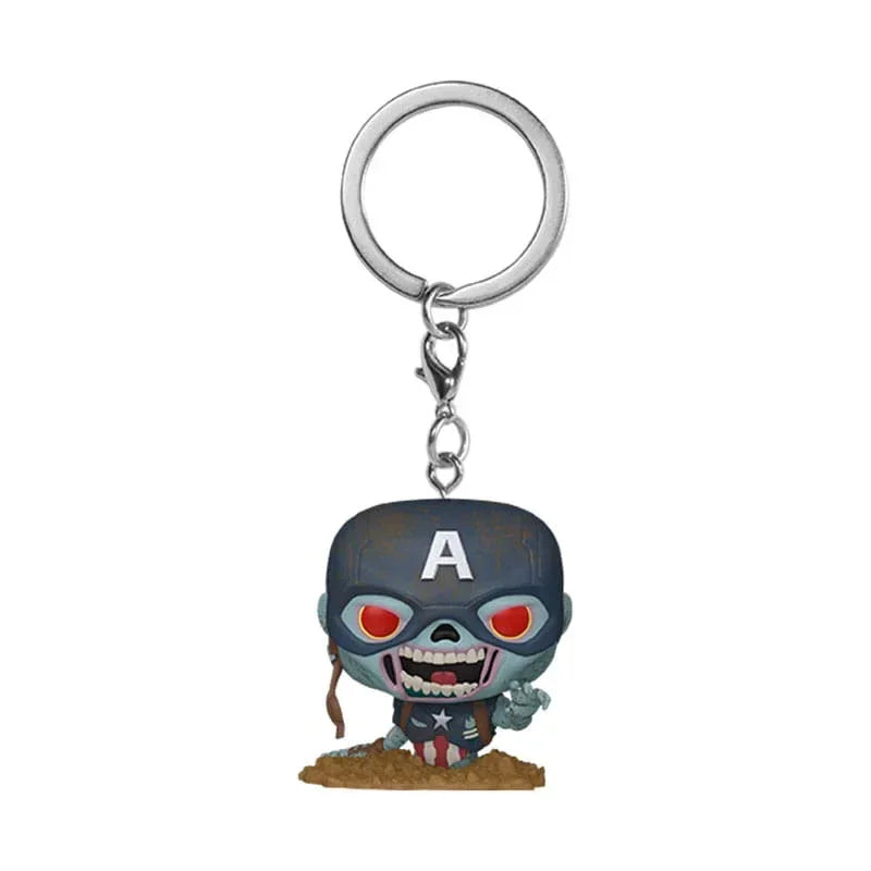 Marvel Zombies POP! Vinyl Nyckelrings 4 cm Captain America Display (12) Funko