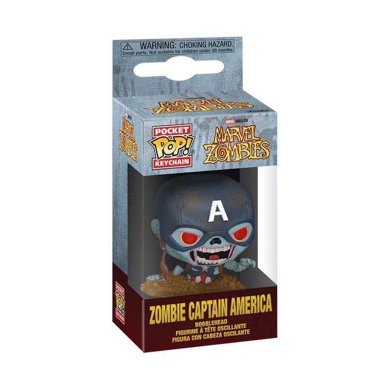 Marvel Zombies POP! Vinyl Nyckelrings 4 cm Captain America Display (12) Funko