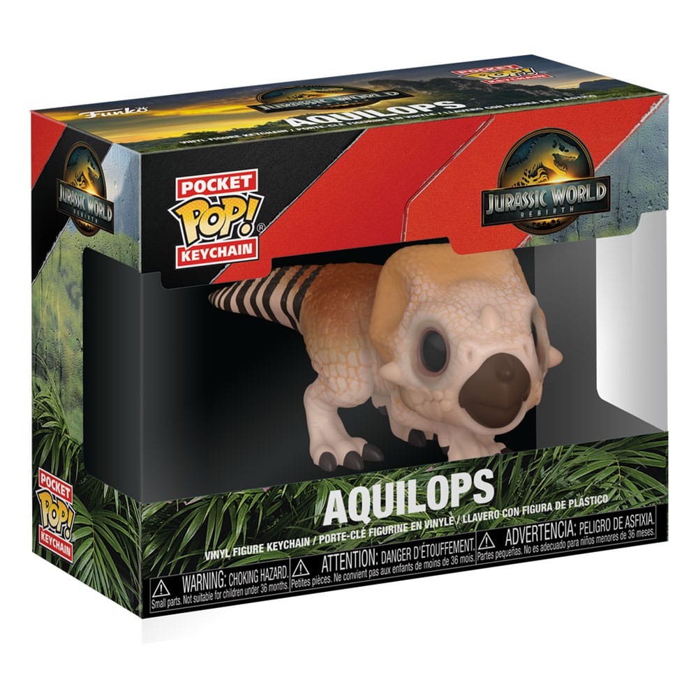 Jurassic World Rebirth Pocket POP! Vinyl Nyckelringar 4 cm Aquilops Display (12) Funko