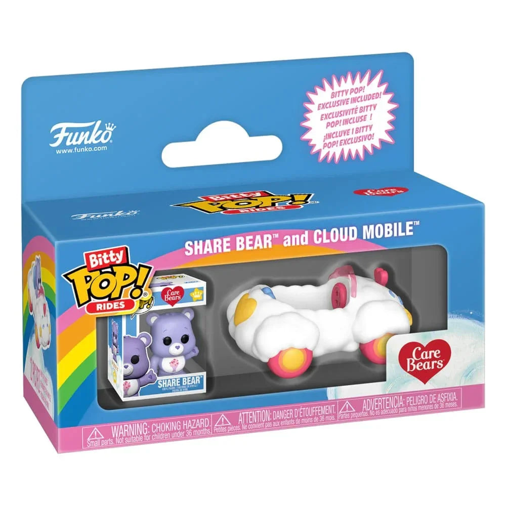 Care Bears Bitty POP! Rides Figur - Share Bear och Cloud Mobile Funko