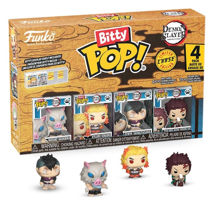 Demon Slayer: Kimetsu no Yaiba Bitty POP! 4-Pack Figures Inosuke, 2.5 cm
