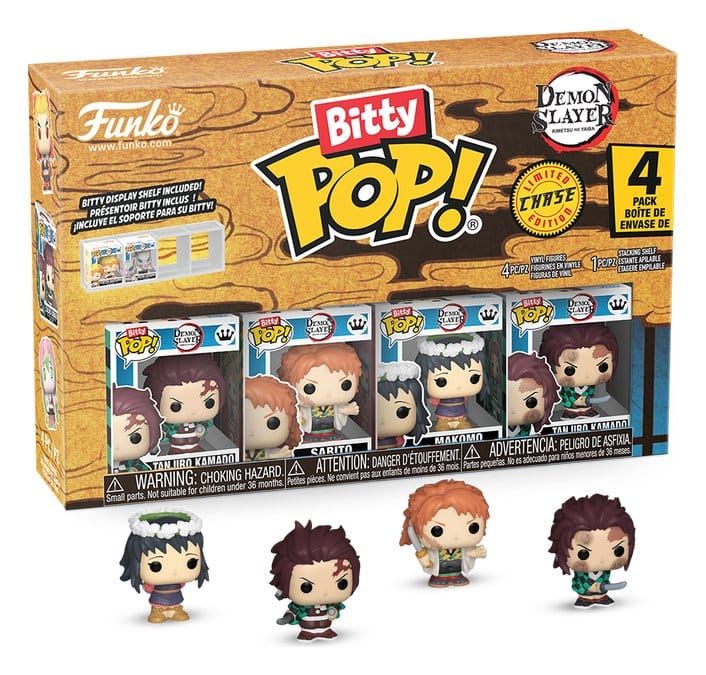 Demon Slayer: Kimetsu no Yaiba Bitty POP! Figure 4-Pack Tanjiro 2.5 cm