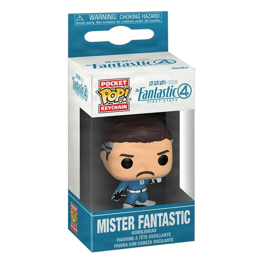 The Fantastic Four: First Steps POP! Vinyl Nyckelringar 4 cm Mister Fantastic Display (12) Funko