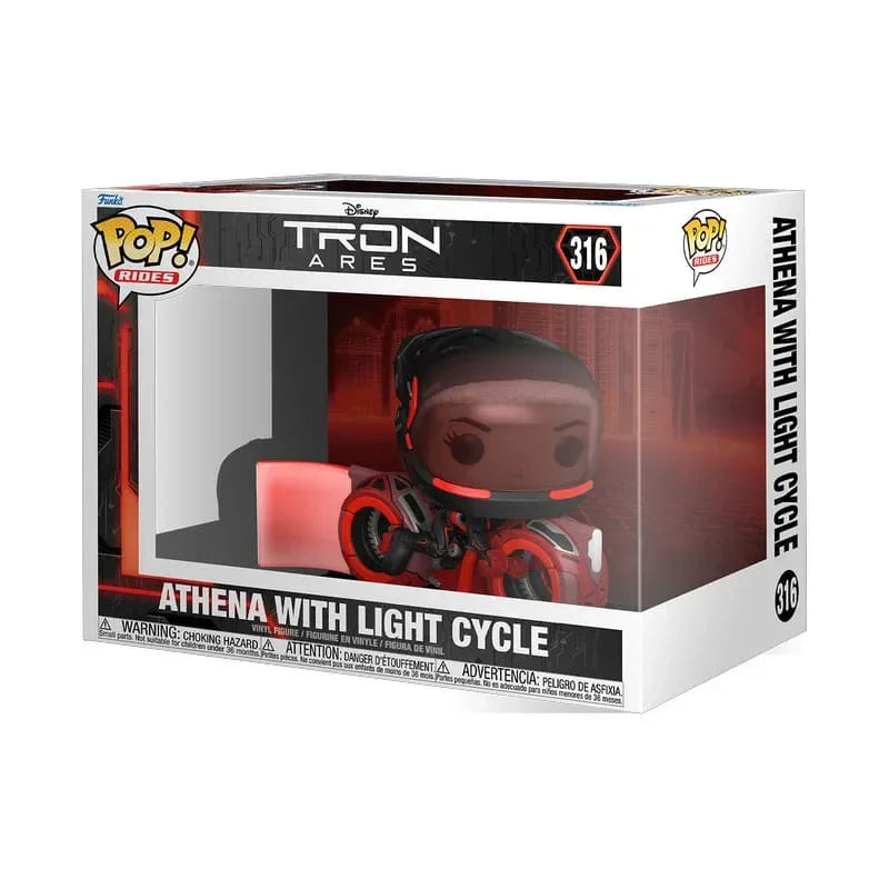Tron: Ares POP! Rides Figur Athena med Light Cycle 15 cm Funko