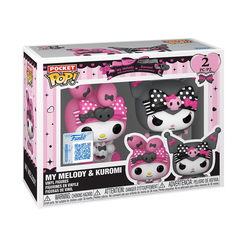 Hello Kitty POP! Vinyl Nyckelring 2-Pack My Melody & Kuromi 4 cm Funko