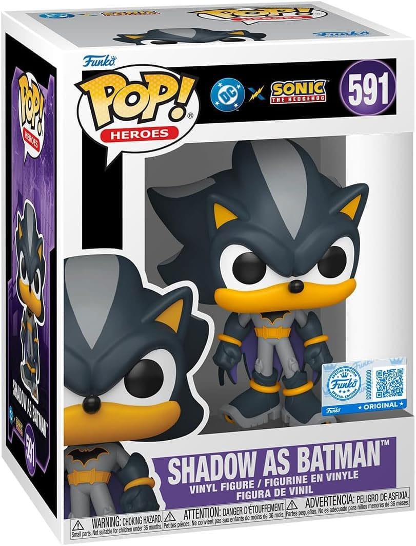 DC:s Justice League och Sonic the Hedgehog POP! Movies Figurer Shadow/Batman 9 cm Funko