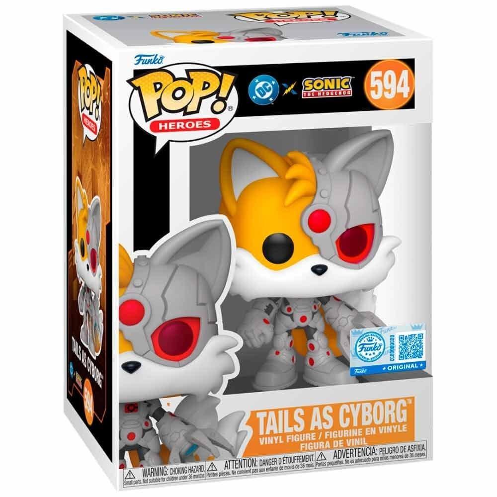 DC x Sonic the Hedgehog POP! Heroes Figur Tails som Cyborg 9 cm Funko