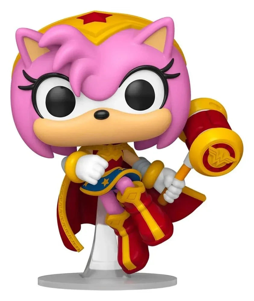 DC x Sonic the Hedgehog POP! Heroes Figur Amy som Wonder Woman 9 cm Funko